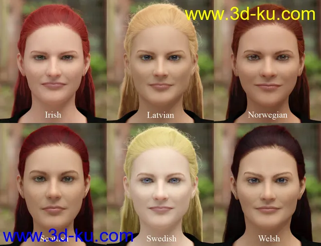 Faces of the World - Northern Europeans for Genesis 8 Female模型的图片6