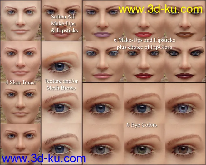 Faces of the World - Northern Europeans for Genesis 8 Female模型的图片8