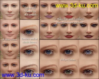 3D打印模型Faces of the World - Northern Europeans for Genesis 8 Female的图片