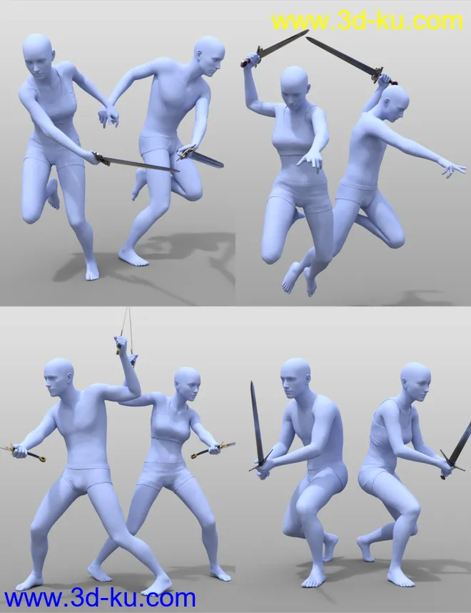 Fantasy Weapons and Poses for Genesis 8模型的图片3