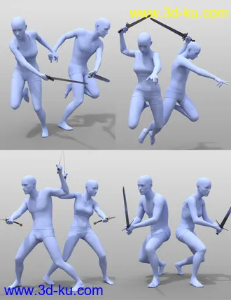 3D打印模型Fantasy Weapons and Poses for Genesis 8的图片