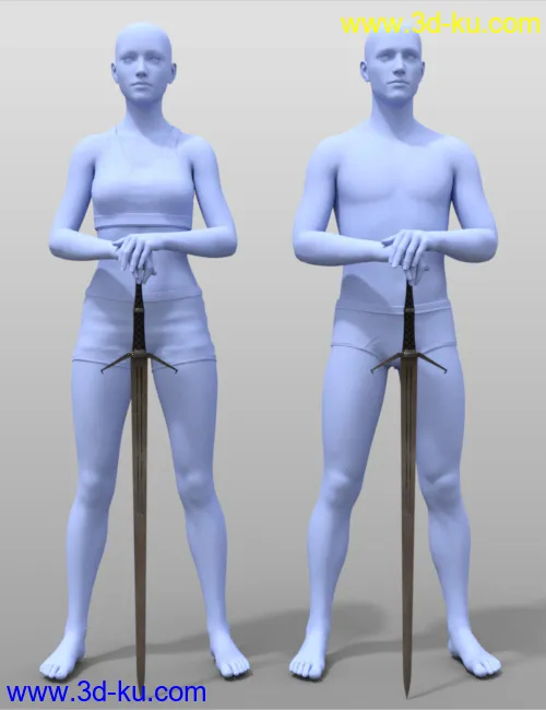 Fantasy Weapons and Poses for Genesis 8模型的图片5