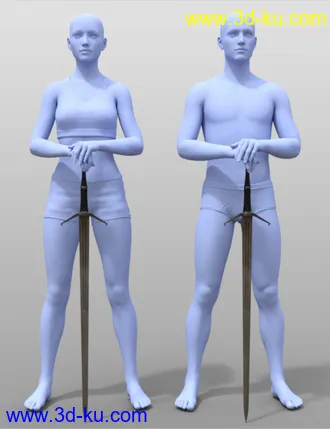 3D打印模型Fantasy Weapons and Poses for Genesis 8的图片