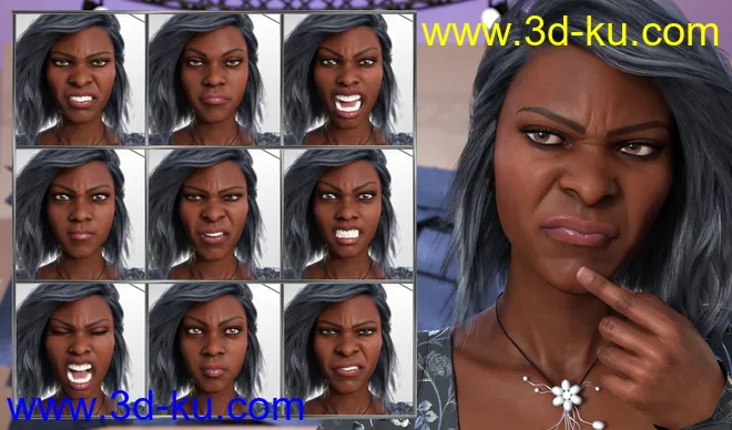 Feel - Expressions for Genesis 8 Female and Darcy 8模型的图片2