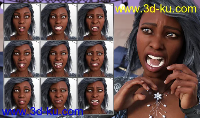 Feel - Expressions for Genesis 8 Female and Darcy 8模型的图片3