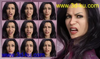 3D打印模型Feelings - Expressions for Genesis 8 Female and Bridget 8的图片