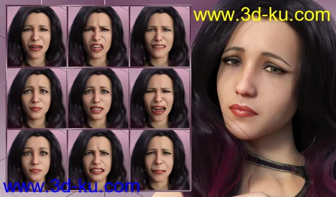 Feelings - Expressions for Genesis 8 Female and Bridget 8模型的图片5