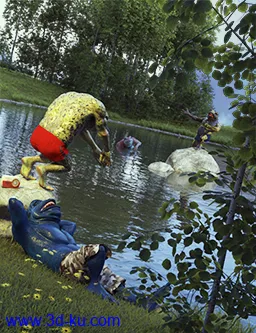 3D打印模型FF's A Frog's Life Poses for Bullwarg HD的图片