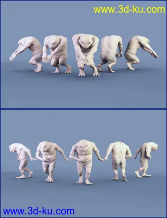 3D打印模型FF's A Frog's Life Poses for Bullwarg HD的图片