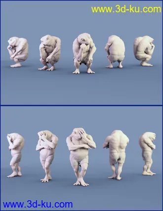 3D打印模型FF's A Frog's Life Poses for Bullwarg HD的图片