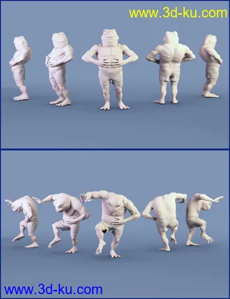 3D打印模型FF's A Frog's Life Poses for Bullwarg HD的图片