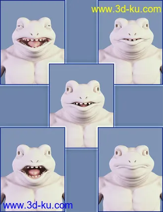 3D打印模型FF's A Frog's Life Poses for Bullwarg HD的图片