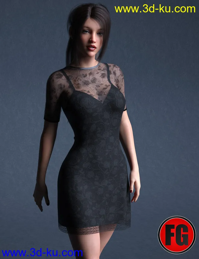 FG Elegant Party Dress for Genesis 8 Female(s)模型的图片1