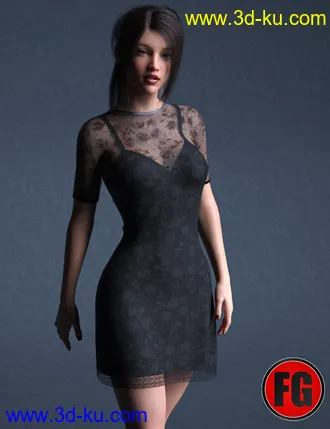 3D打印模型FG Elegant Party Dress for Genesis 8 Female(s)的图片