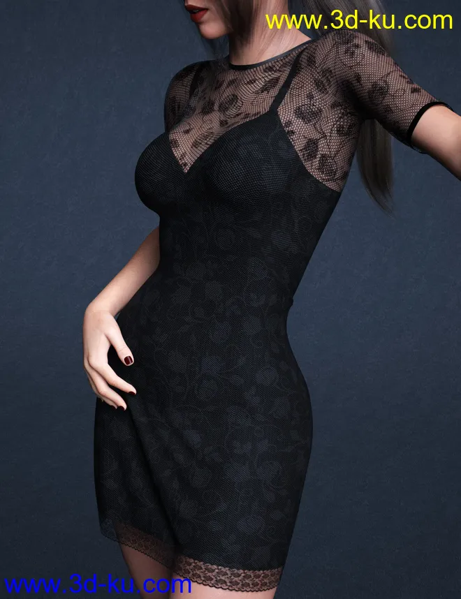 FG Elegant Party Dress for Genesis 8 Female(s)模型的图片3