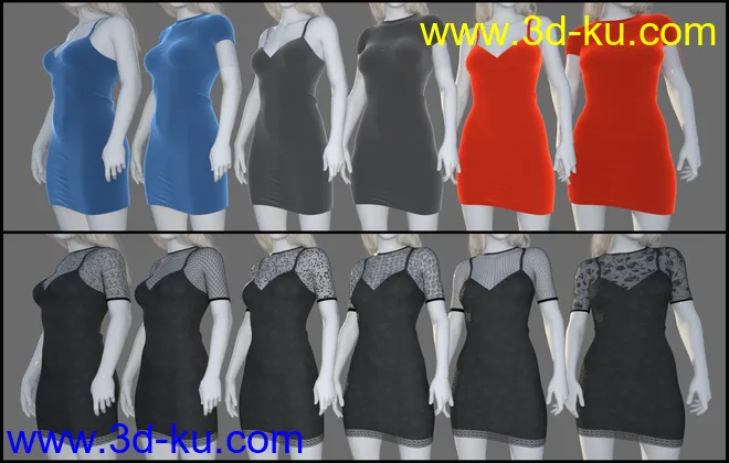 FG Elegant Party Dress for Genesis 8 Female(s)模型的图片5