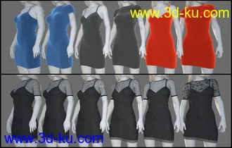 3D打印模型FG Elegant Party Dress for Genesis 8 Female(s)的图片