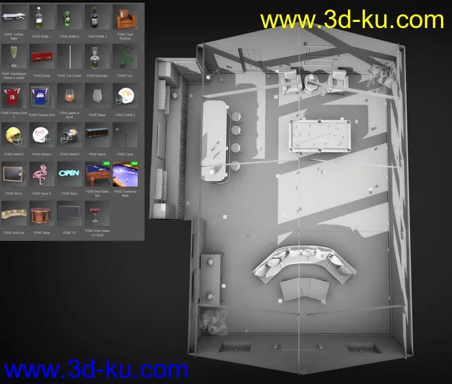 FG Home Entertainment Room模型的图片8