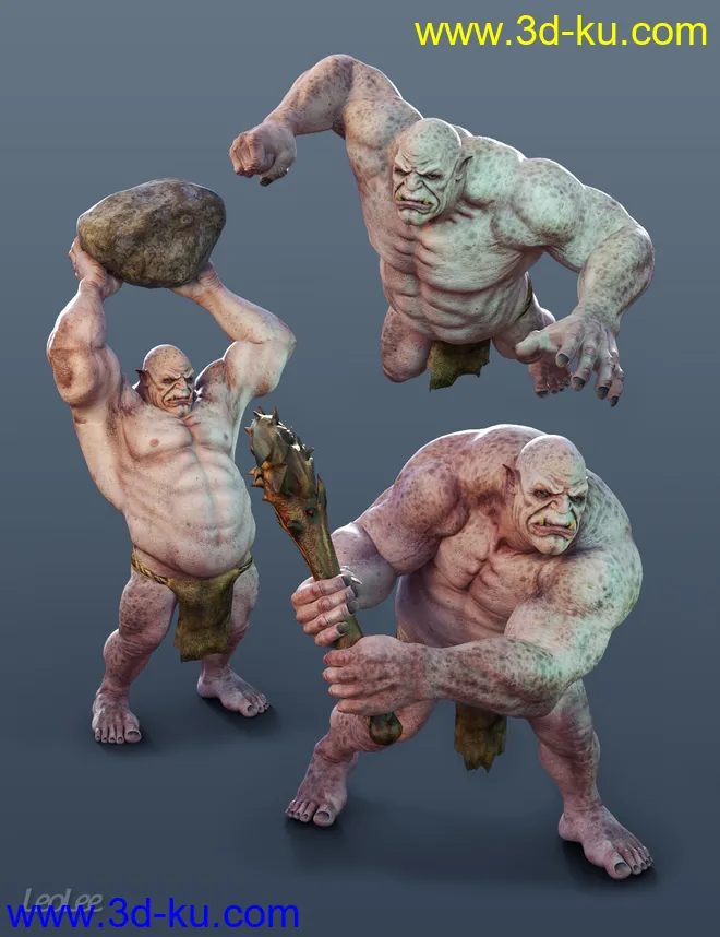 Fighting Poses for Ogre HD模型的图片1