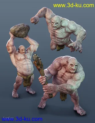 3D打印模型Fighting Poses for Ogre HD的图片