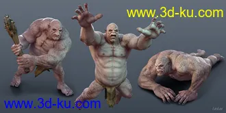 3D打印模型Fighting Poses for Ogre HD的图片