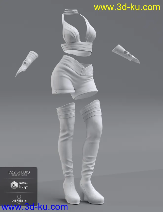 Fire Soul Outfit for Genesis 8 Female(s)模型的图片5