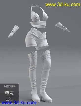 3D打印模型Fire Soul Outfit for Genesis 8 Female(s)的图片