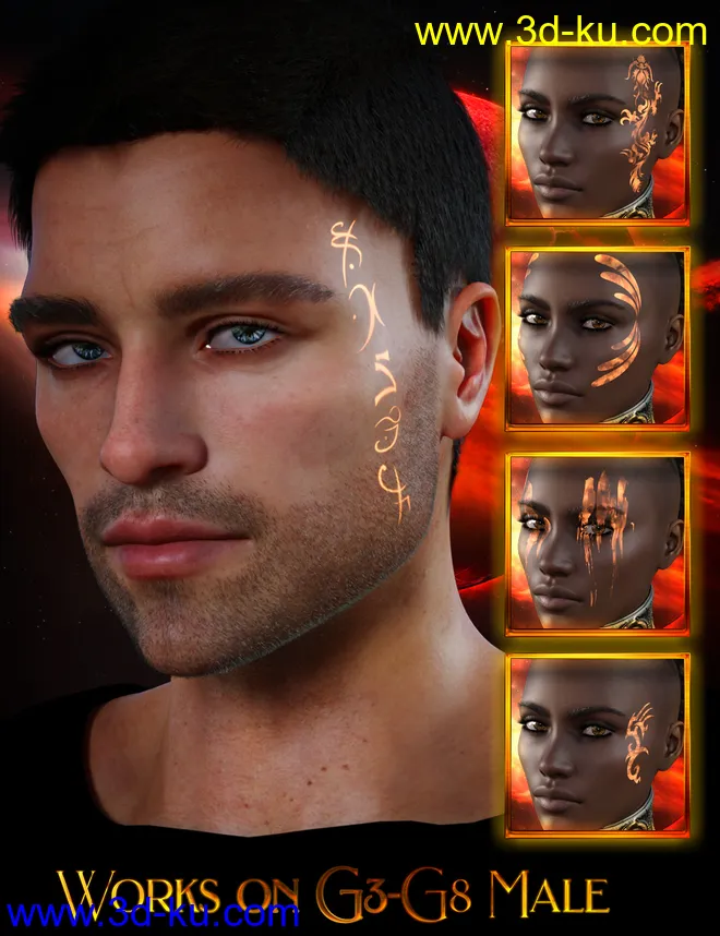 Fire Walk LIE Tattoos模型的图片3