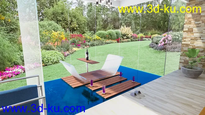 Floating Tub Bedroom模型的图片6