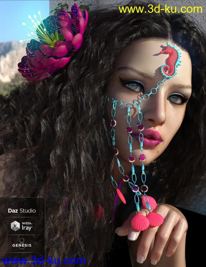 Flower Of Atlantis Outfit For Genesis 8 Female(s)模型的图片1