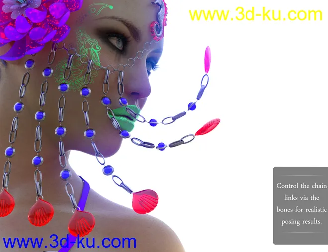 Flower Of Atlantis Outfit For Genesis 8 Female(s)模型的图片5