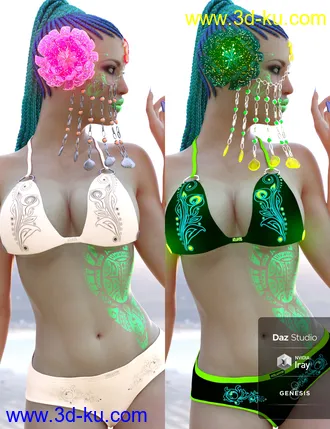 3D打印模型Flower Of Atlantis Outfit For Genesis 8 Female(s)的图片