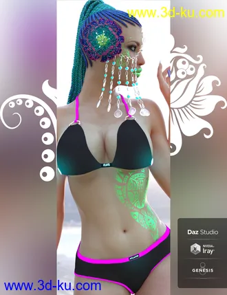 3D打印模型Flower Of Atlantis Outfit For Genesis 8 Female(s)的图片