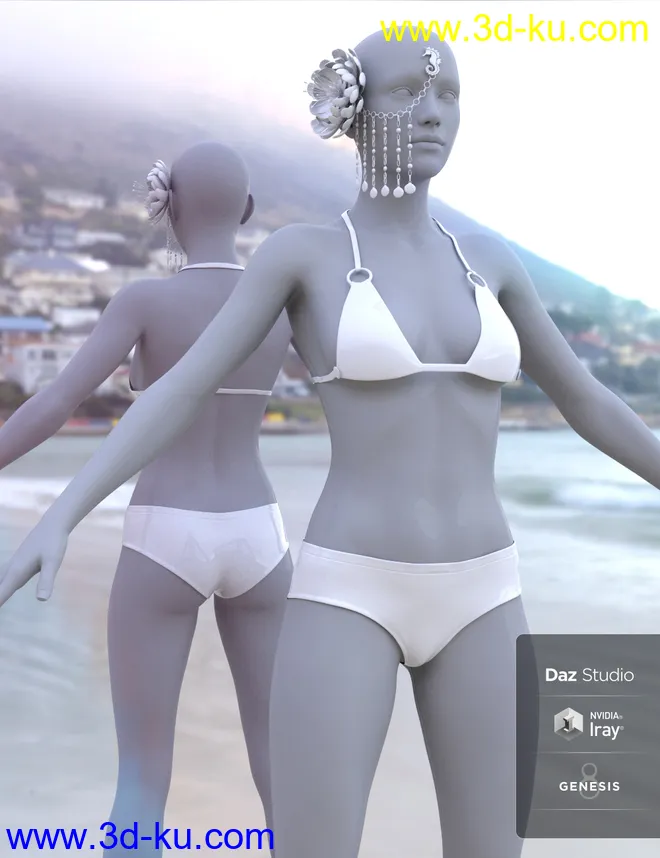 Flower Of Atlantis Outfit For Genesis 8 Female(s)模型的图片9