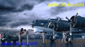 3D打印模型Flying Fortress Warplane的图片