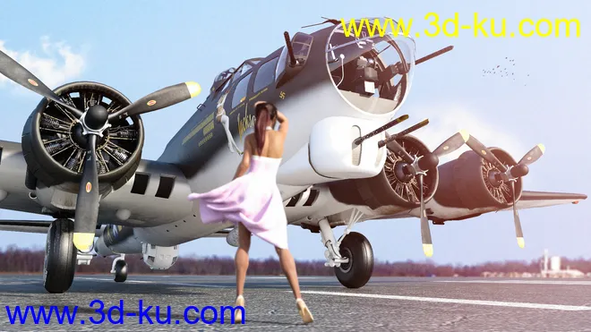 Flying Fortress Warplane模型的图片3