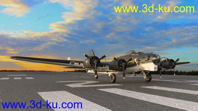Flying Fortress Warplane模型的图片8