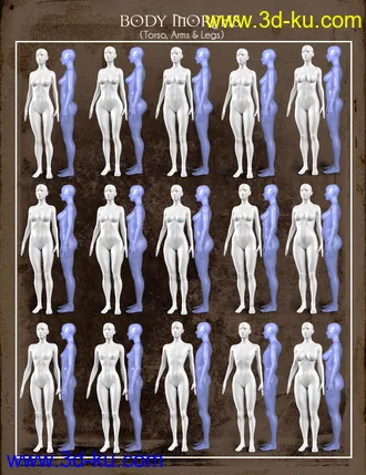 3D打印模型Funtasy Shaping Morphs for Genesis 8 Female的图片