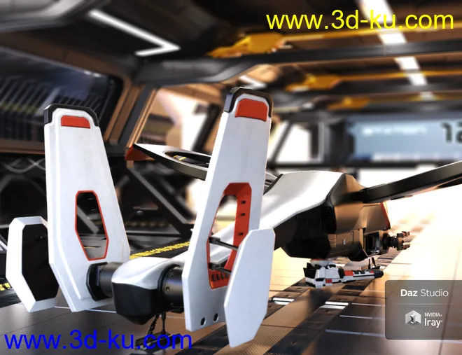 Futuristic Attack Helicopter模型的图片3
