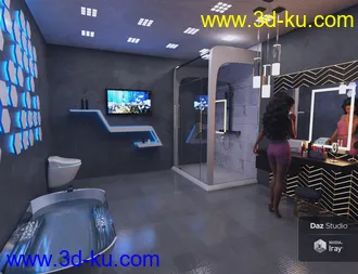 3D打印模型Futuristic Bathroom的图片
