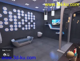 3D打印模型Futuristic Bathroom的图片