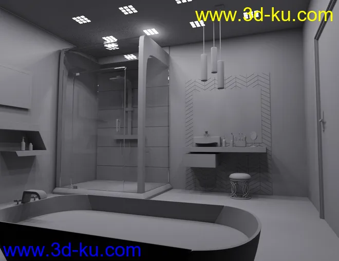 Futuristic Bathroom模型的图片6