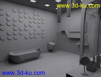 3D打印模型Futuristic Bathroom的图片