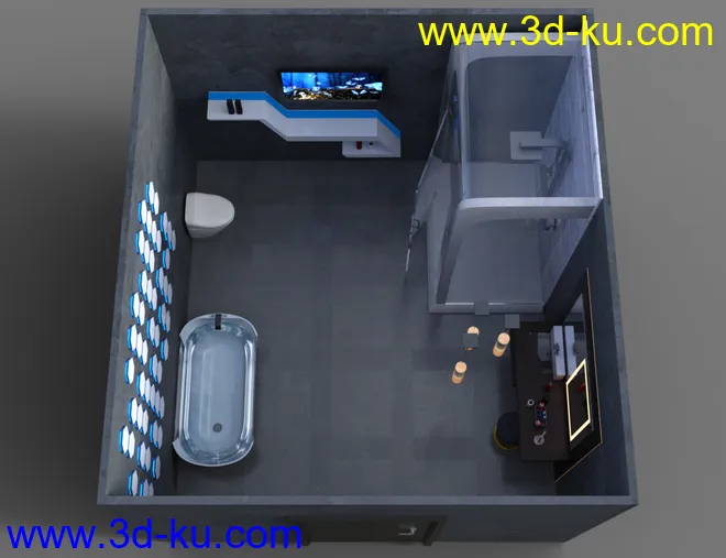Futuristic Bathroom模型的图片8