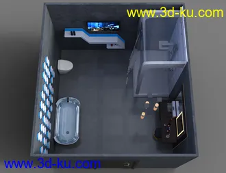 3D打印模型Futuristic Bathroom的图片