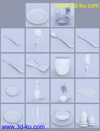 3D打印模型Gala Tableware的图片