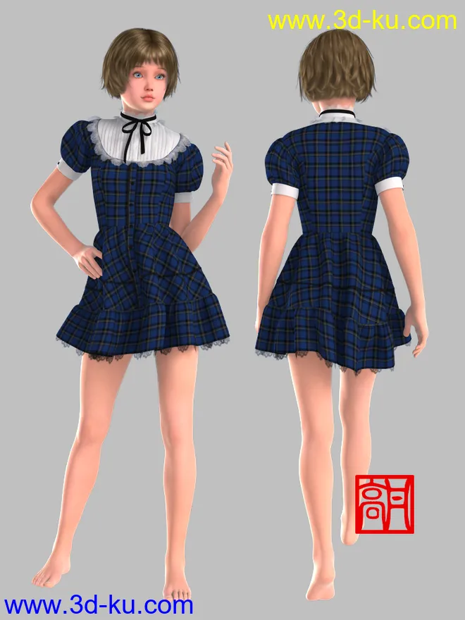 GaoDan Dress 06模型的图片1