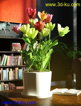 3D打印模型Garden Flowers Vol 2. Tulip Plants的图片