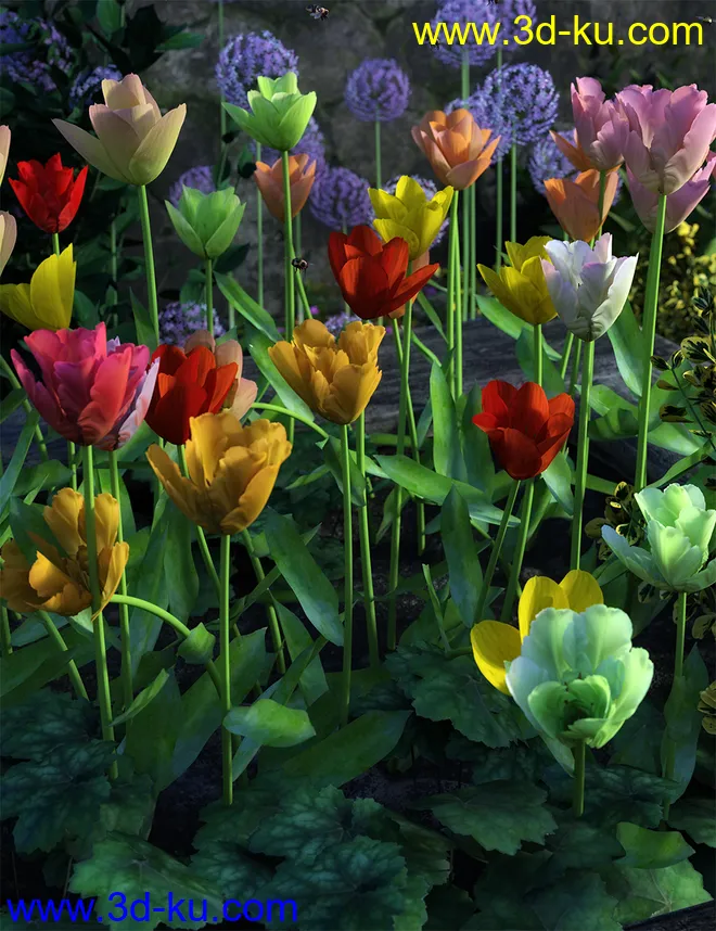 Garden Flowers Vol 2. Tulip Plants模型的图片7