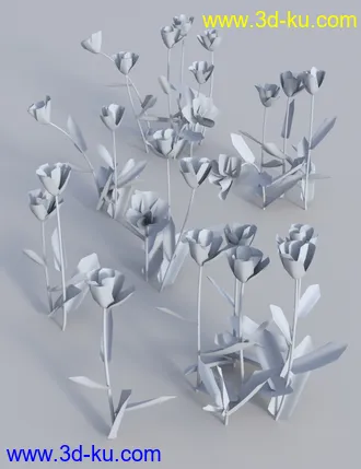 3D打印模型Garden Flowers Vol 2. Tulip Plants的图片